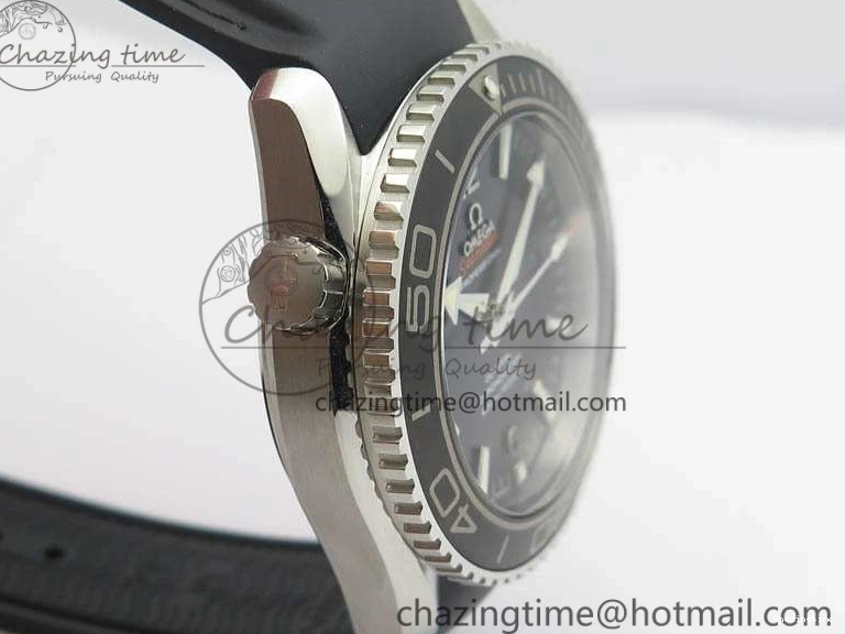 0119 Planet Ocean Pro Ceramic Bezel 45mm 1:1 OMF Best Edition On Rubber Strap A8500 (Black Balance Wheel) MoistureWicking 8136